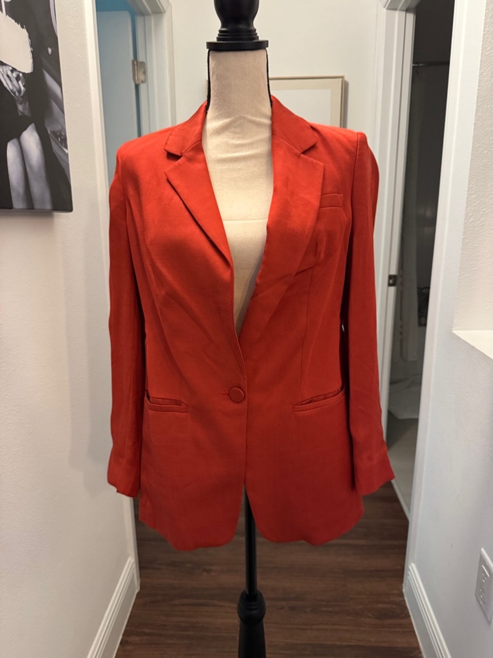 Express Women's Burnt Red Single-Button Blazer